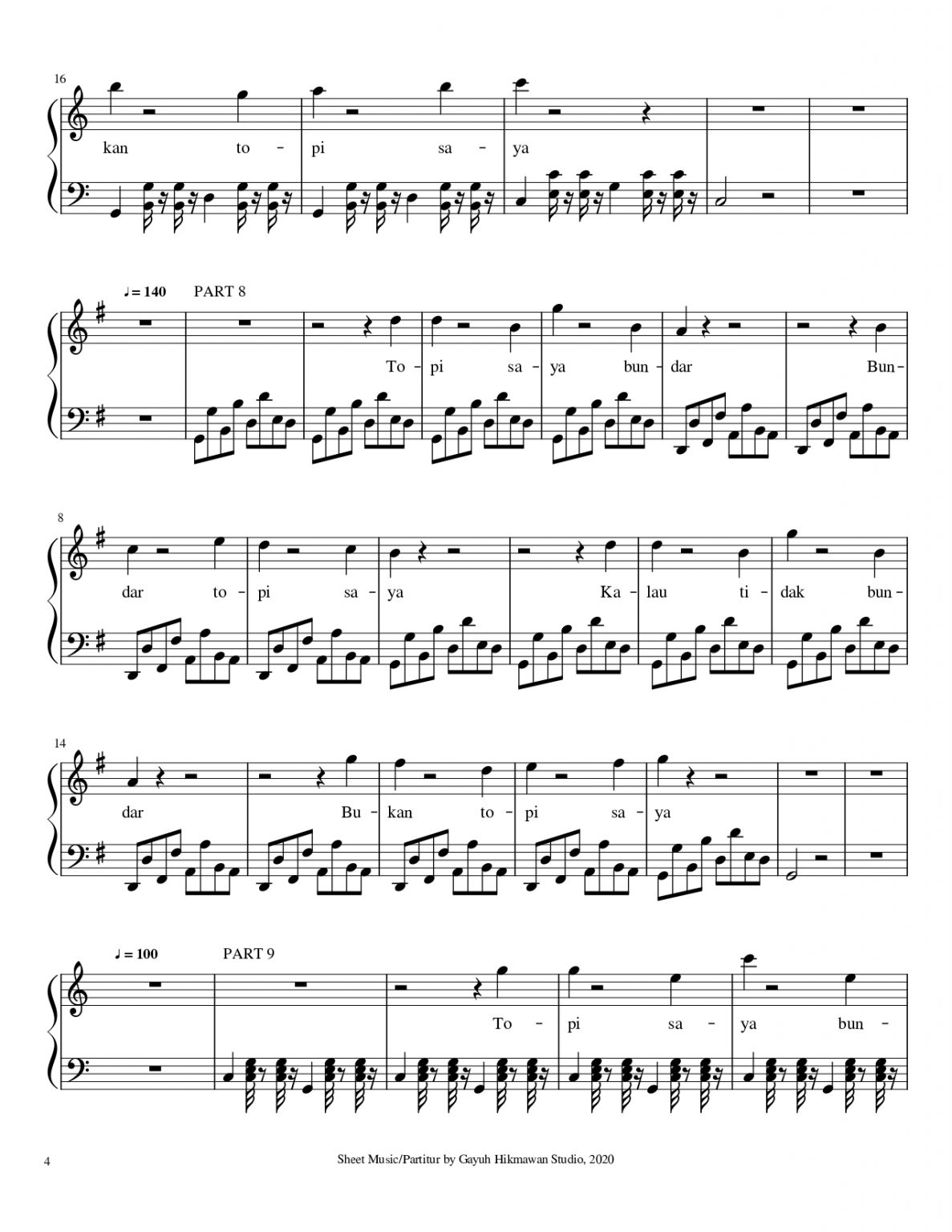 Topi Saya Bundar – Gayuh Hikmawan Studio